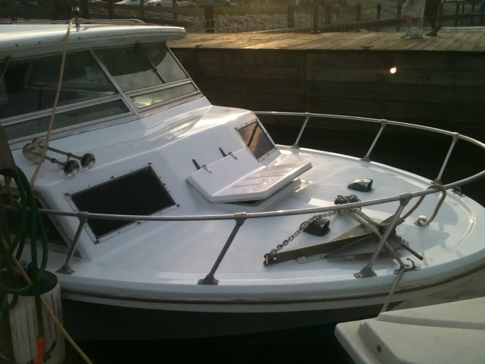 After: boat deck refinished white