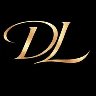 Gold stylized letters DL on a black background. - My Personal Painter - My Personal Painter dermalounge logo