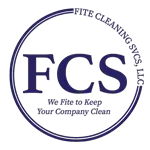 Fite Cleaning Svcs, LLC circular logo featuring the letters FCS and the tagline, We Fite to Keep Your Company Clean. - My Personal Painter - My Personal Painter Fite Cleaning Services logo