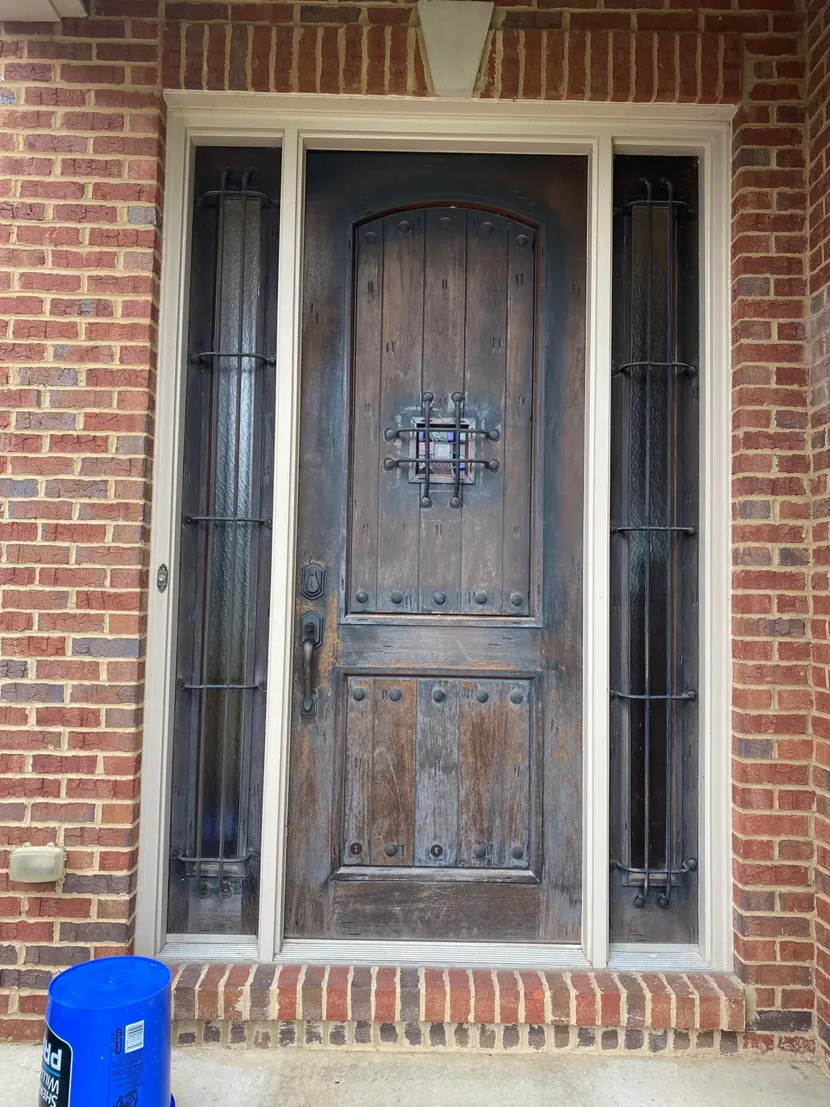 After: front door refinished