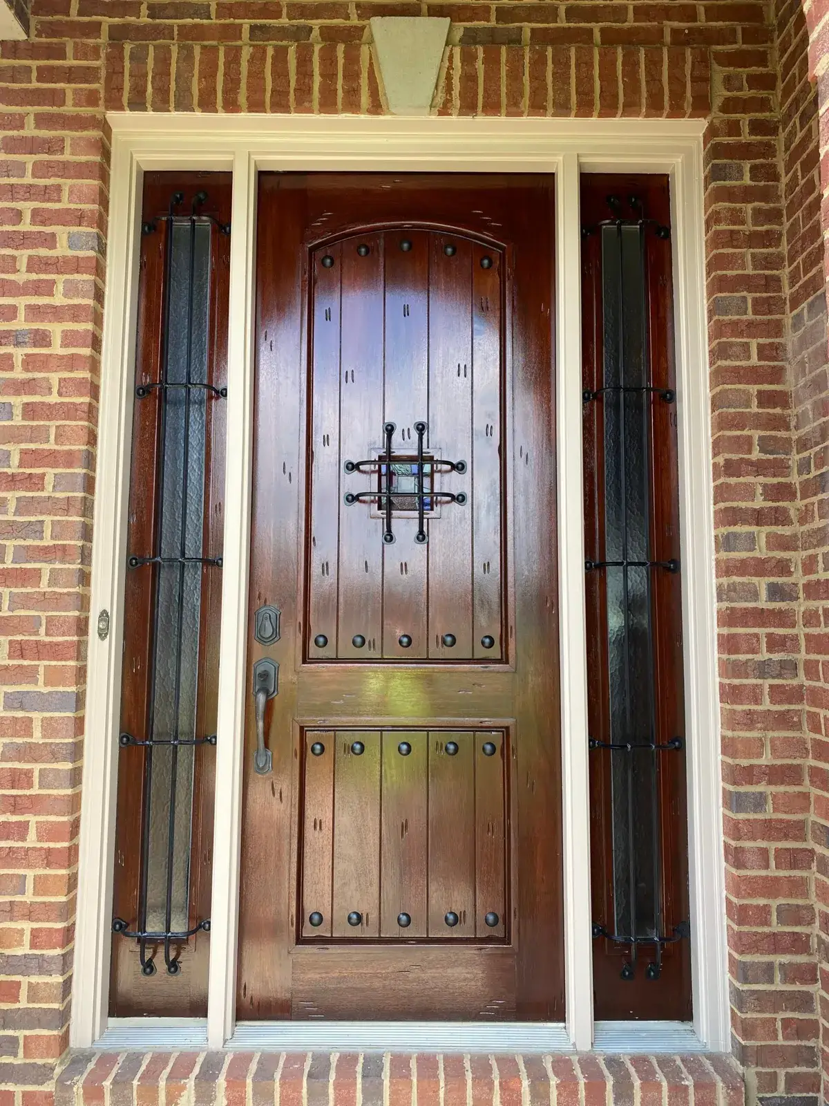 After: front door refinished