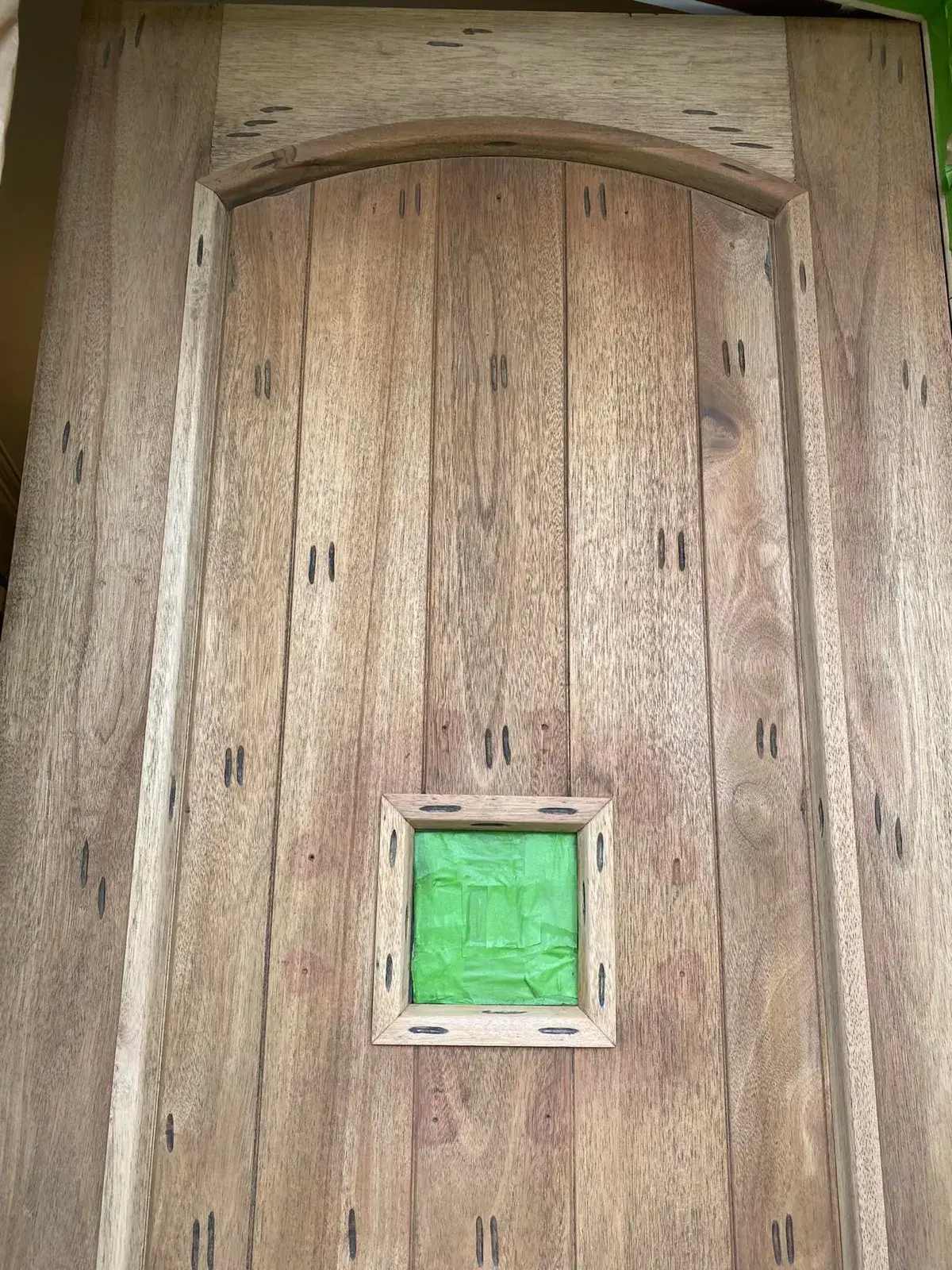In progress: front door refinished