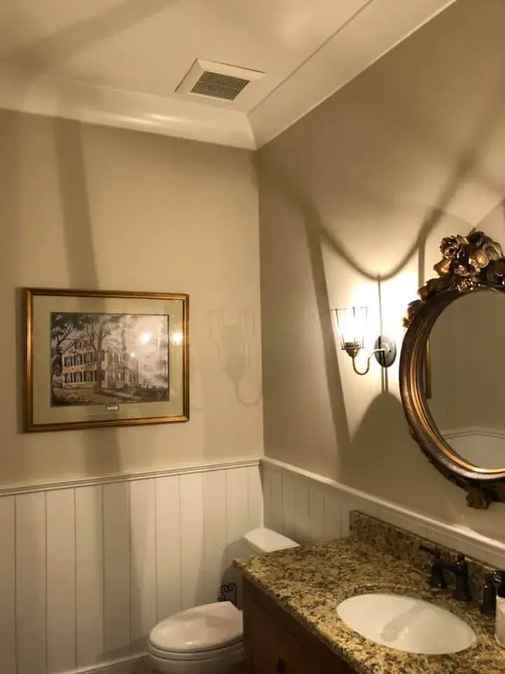 After: large home interior: built-ins, coffered ceilings, wainscoting, bedrooms and halls