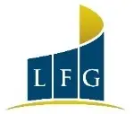 LFG logo featuring three blue vertical panels with white letters and a gold arch. - My Personal Painter - My Personal Painter lifetime financial growth logo