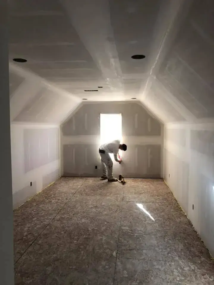 Before: new-construction home interior painted
