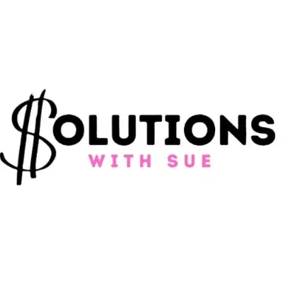 Logo reading $olutions with Sue. - My Personal Painter - My Personal Painter solutions with sue logo