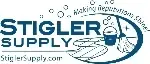 Stigler Supply logo featuring a mop and bucket icon with the slogan Making reputations shine. - My Personal Painter - My Personal Painter stigler supply company logo