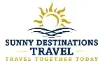 Logo for Sunny Destinations Travel featuring a sun icon above the text. - My Personal Painter - My Personal Painter sunny destinations travel logo