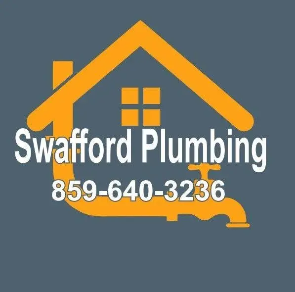Swafford Plumbing logo with a house icon, faucet graphic, and phone number 859-640-3236. - My Personal Painter - My Personal Painter Swafford Plumbing logo