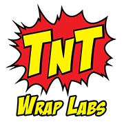 Logo for TNT Wrap Labs featuring the letters TNT in a red burst shape above the text WRAP LABS. - My Personal Painter - My Personal Painter TnT Wrap Labs logo